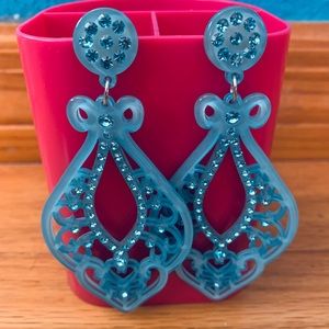 Rara Avis by Iris Apfel pave crystal drop earrings